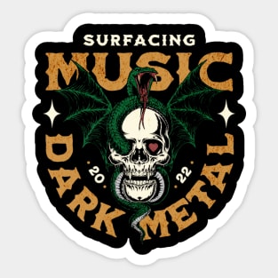 dark skull and snake v7 Sticker